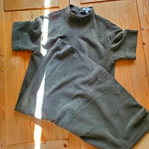 Prologue Small Corduroy Midi Mint Green Dress